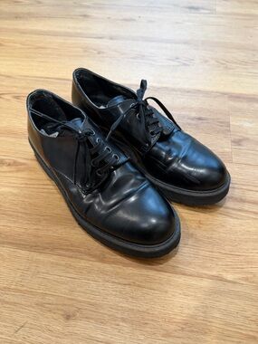Steve Madden Oxford Shoes Black Leather